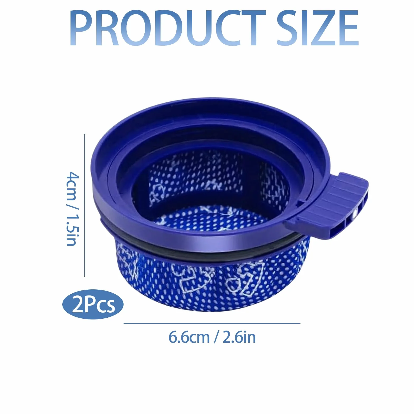 Zestaw 2 filtrów do odkurzacza, zmywalny mikrofiltr, akcesoria do filtrów do odkurzacza, kompatybilne z Samsung Bespoke VS20A95923W, VS20A95823W/SA, VS20A95993W/SA, VS20A95973B/SA